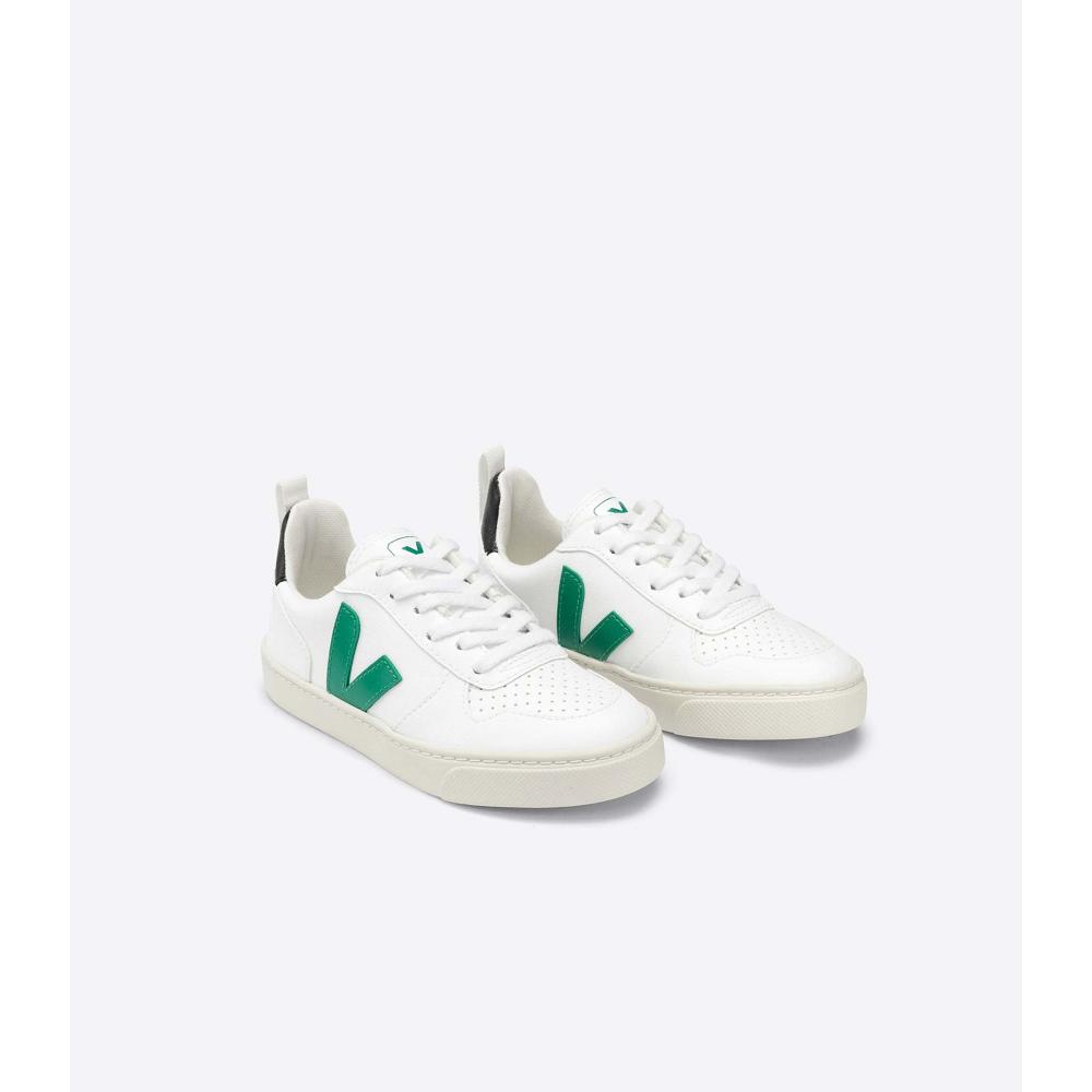 Pantofi Copii Veja V-10 LACE CWL White/Green | RO 788TCE